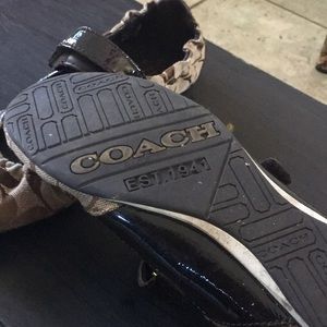 Coach Shoes - Coach ballet flats with adjustable Velcro straps Coach Shoes - Coach ballet flats with adjustable Velcro straps